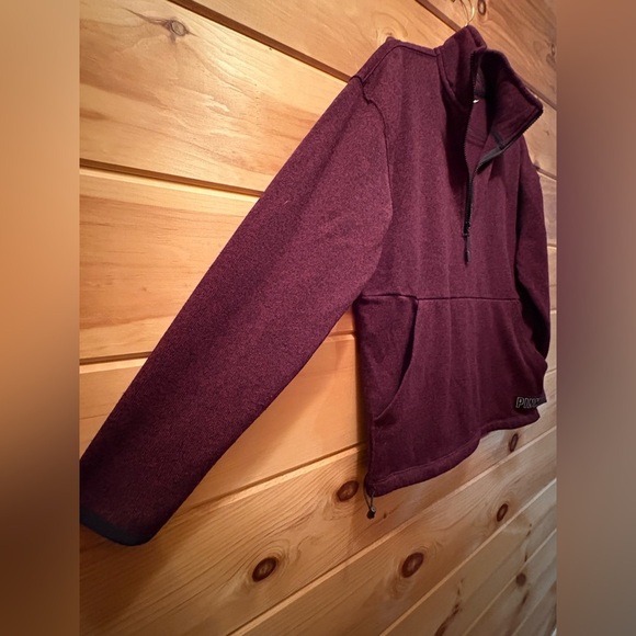 Pink Victoria’s Secret 1/4 Zip Pullover Fleece Jacket Burgundy Medium - Picture 8 of 11
